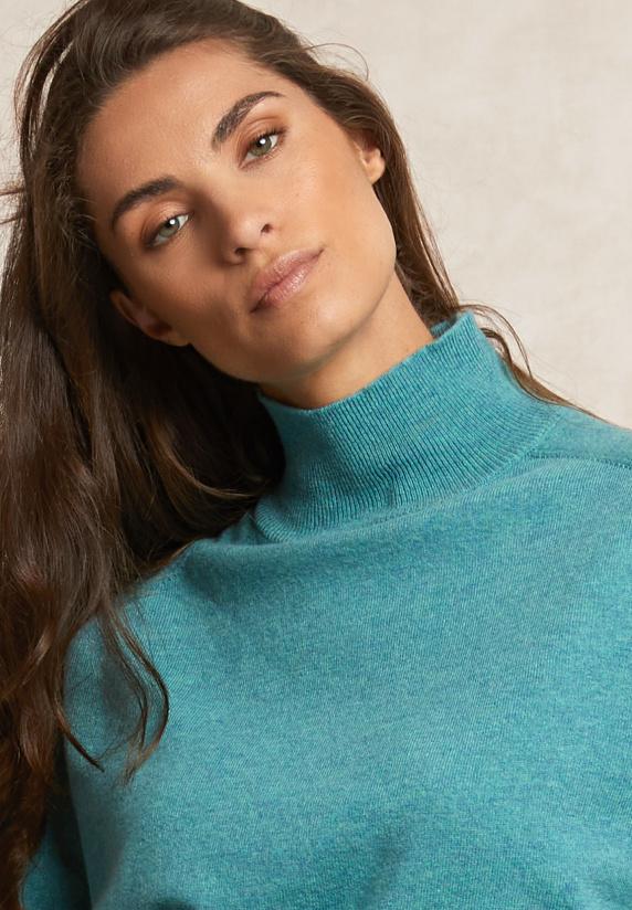 River Woods Merinotrui Opstaande Kraag Saliegroen