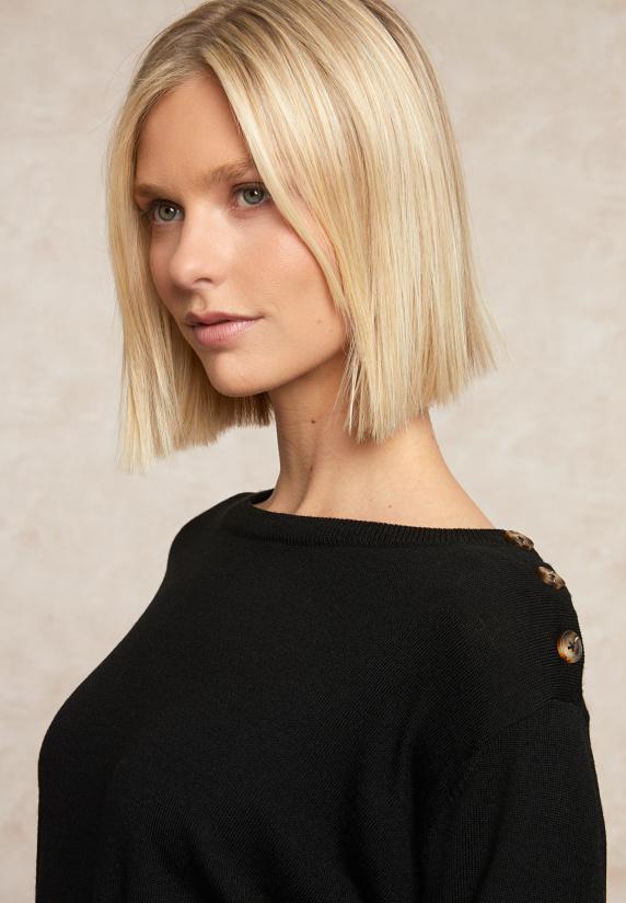 River Woods Merinotrui Rond Hals Zwart