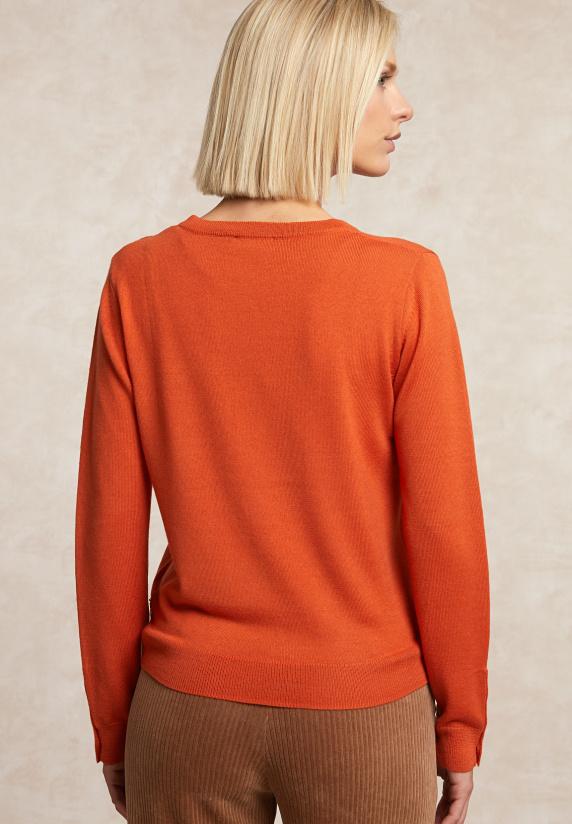 River Woods Merinotrui Ronde Hals Oranje