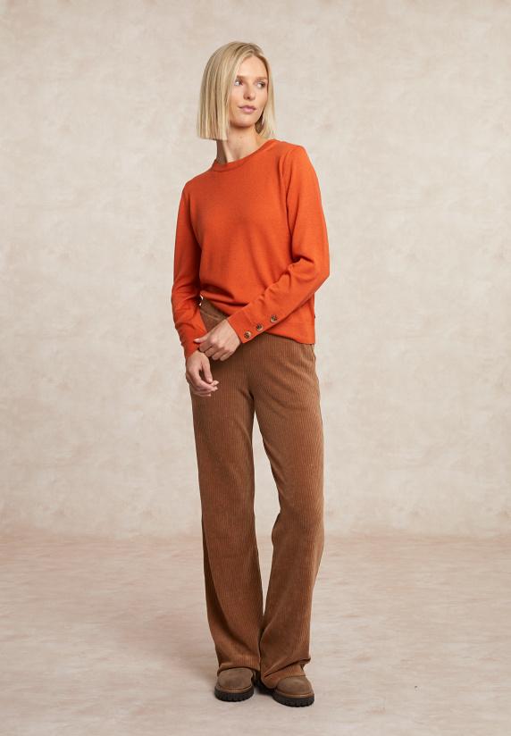 River Woods Merinotrui Ronde Hals Oranje