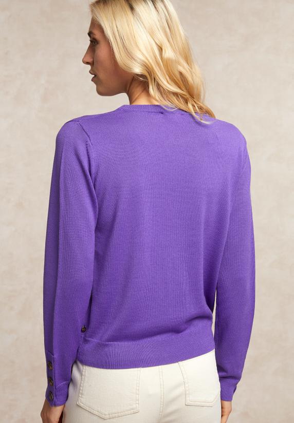 River Woods Merinotrui Ronde Hals Paars