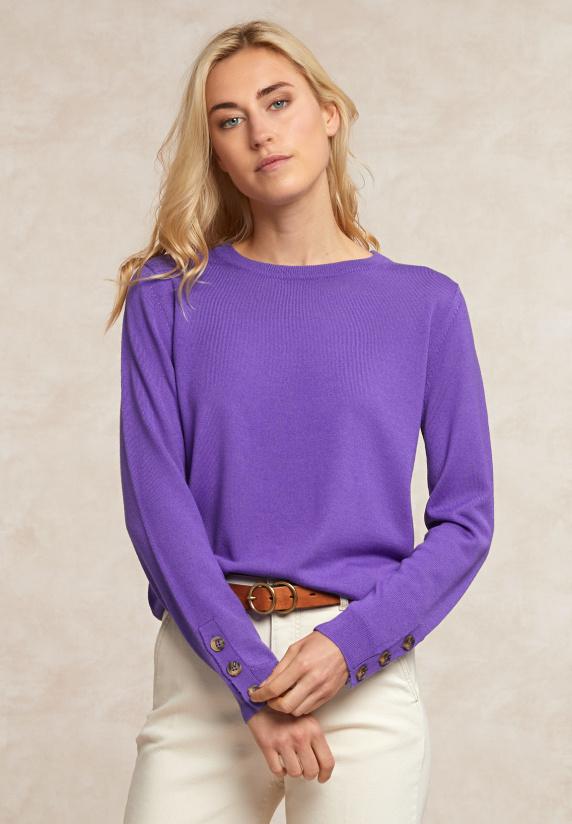 river woods Merinotrui ronde hals paars