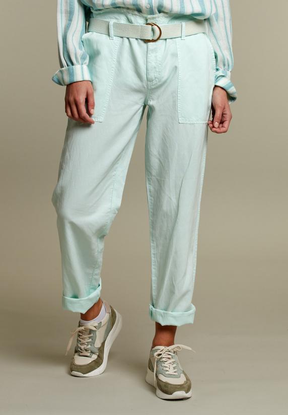 river woods Mint broek met ceintuur