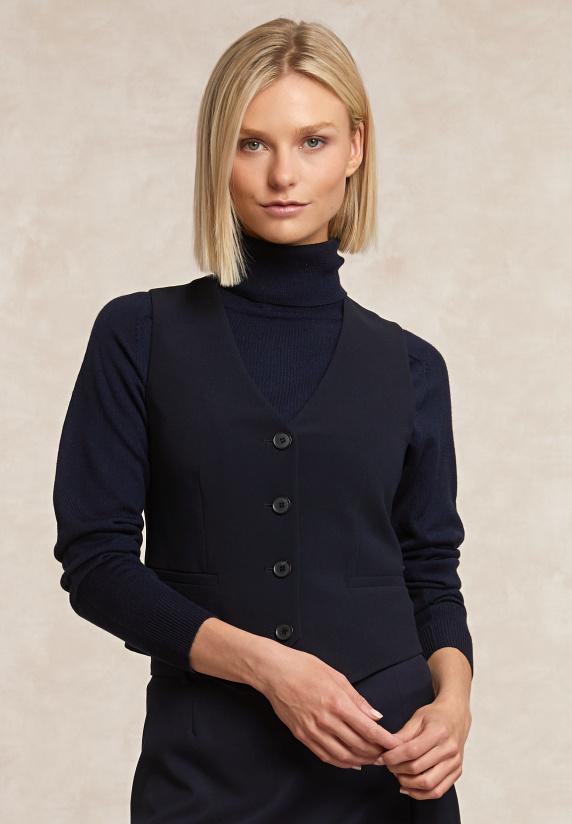 River Woods Mouwloos Geknoopt V-hals Vestje Navy