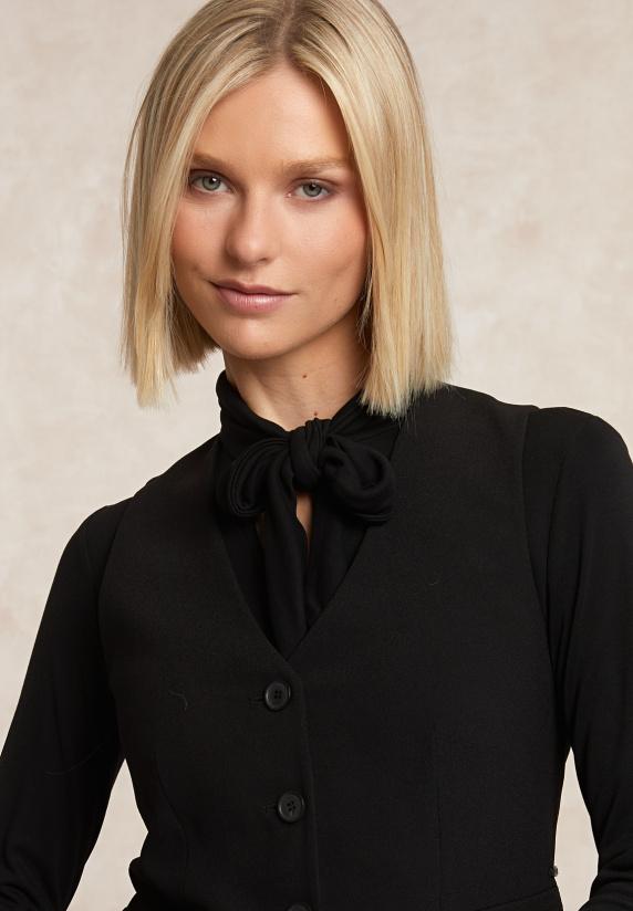 River Woods Mouwloos Geknoopt V-hals Vestje Zwart