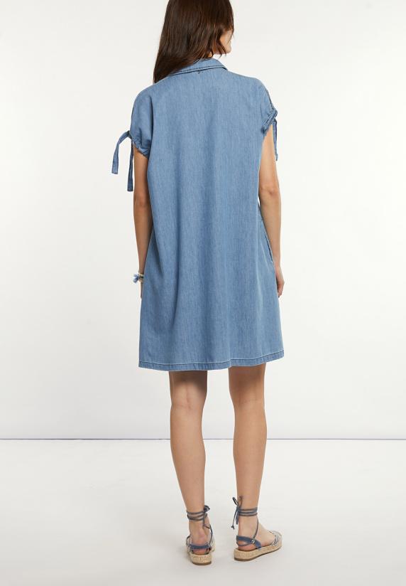 River Woods Mouwloos Jeansjurkje Blauw