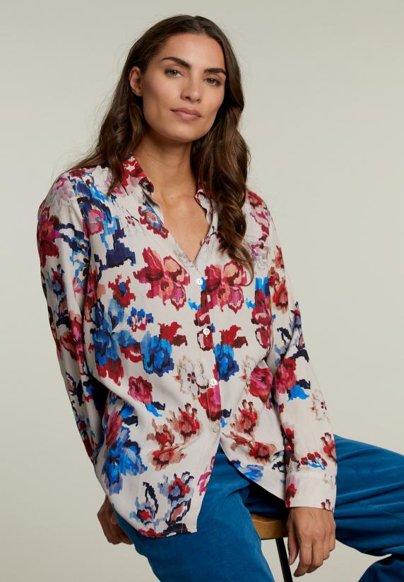 river woods Multi blouse in bloemenprint