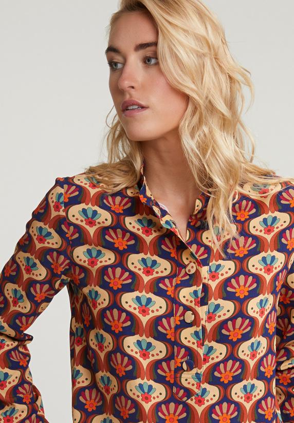 River Woods Multi Fantasie Blouse Lange Mouwen