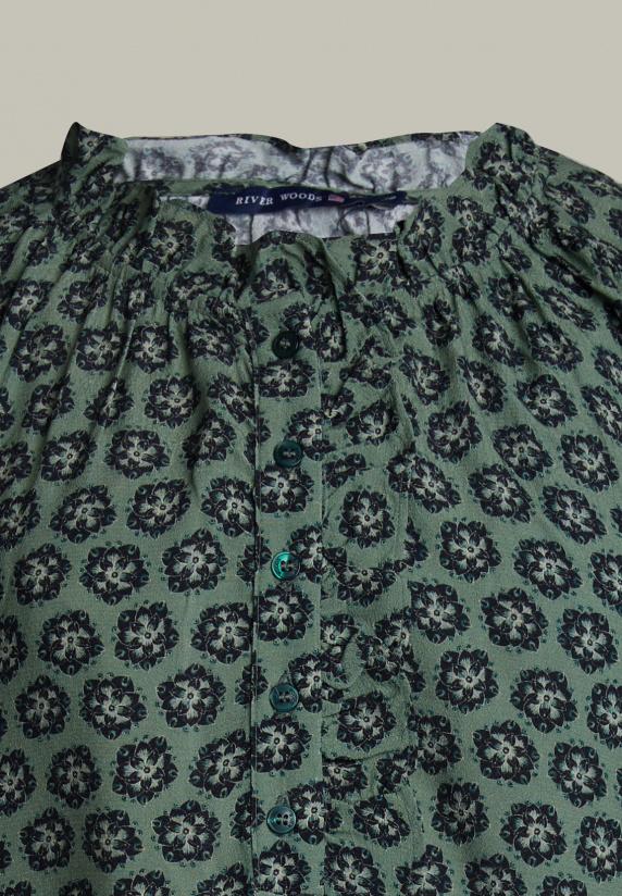 River Woods Multi Fantasie Blouse Pofmouwen