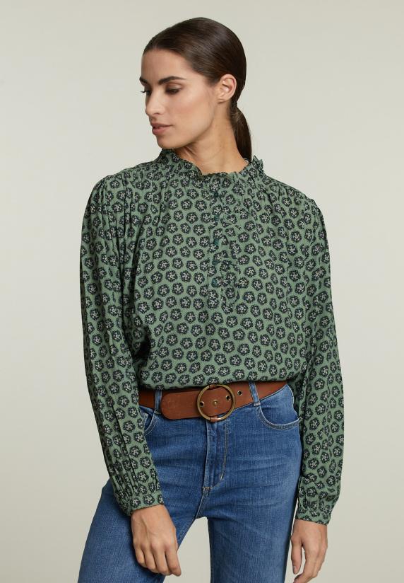 River Woods Multi Fantasie Blouse Pofmouwen