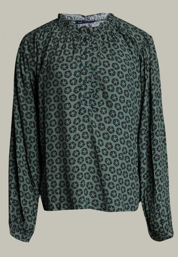 river woods Multi fantasie blouse pofmouwen