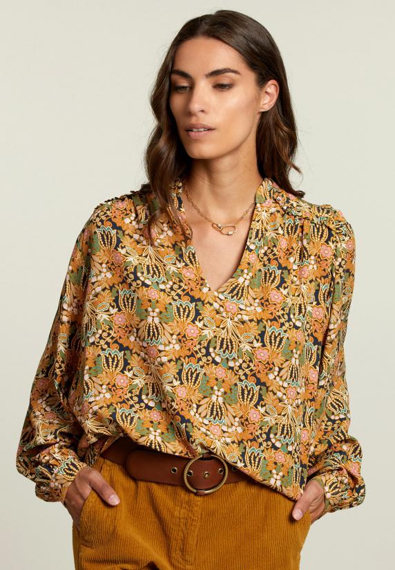 river woods Multi fantasie blouse