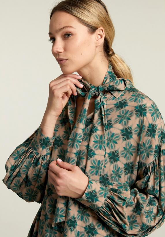 River Woods Multi Fantasiejurk Pofmouwen