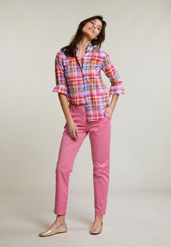 River Woods Multi Geruite Blouse Lange Mouwen