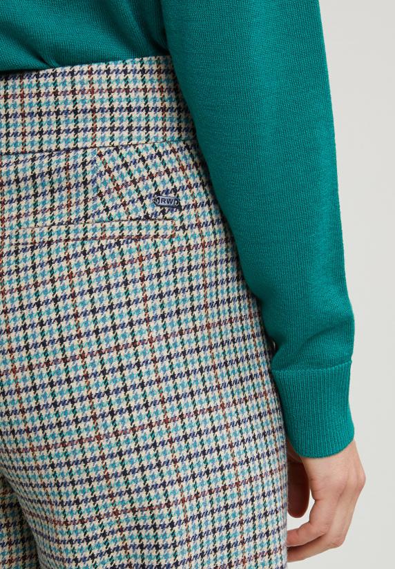 River Woods Multi Geruite Broek Wijde Pijpen