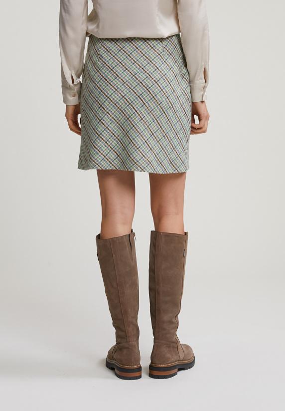 River Woods Multi Geruite Korte Rok