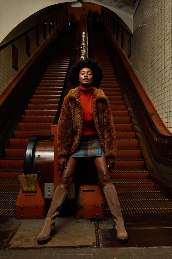 River Woods Multi Geruite Korte Rok Met Knopen