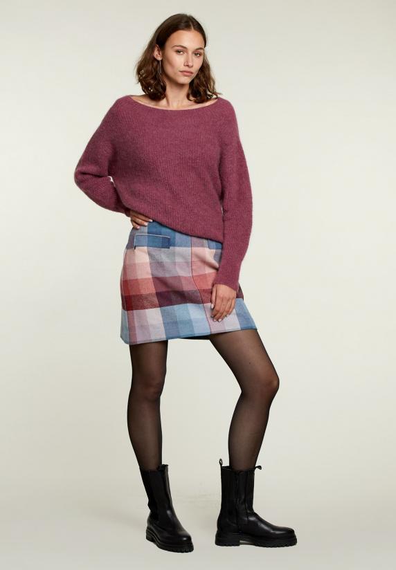 River Woods Multi Geruite Minirok