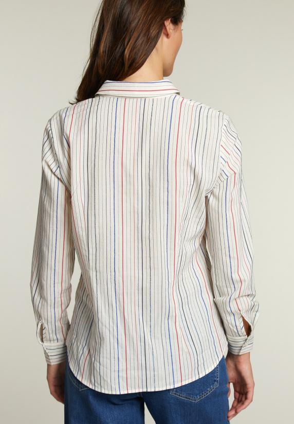 River Woods Multi Gestreepte Blouse Met Knopen