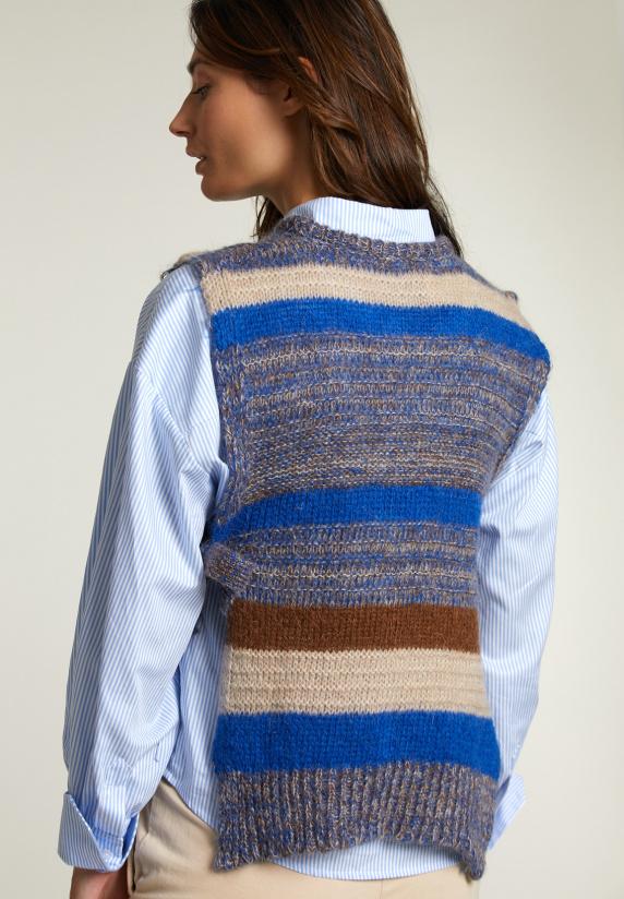 River Woods Multi Gestreepte Debardeur Ronde Hals