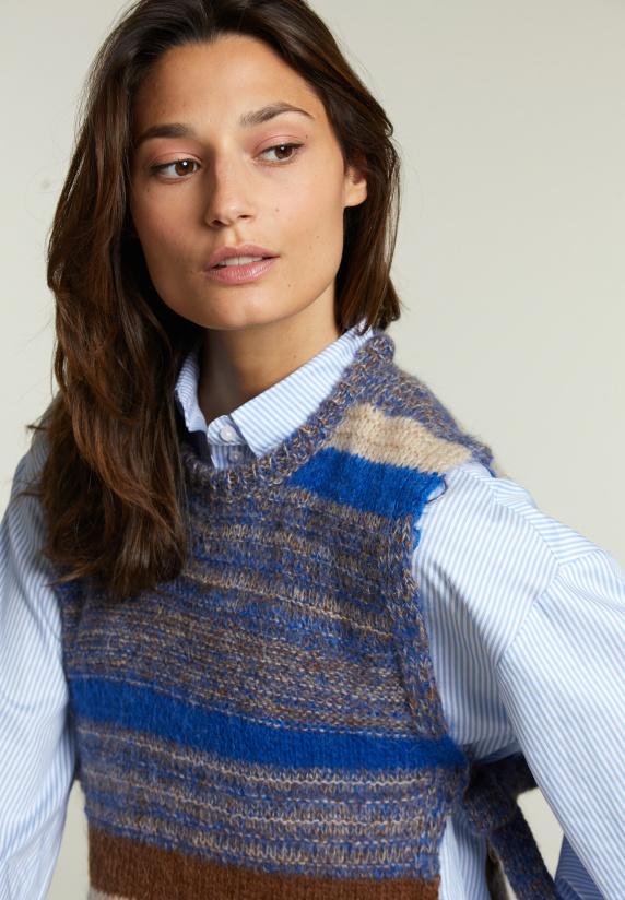 River Woods Multi Gestreepte Debardeur Ronde Hals