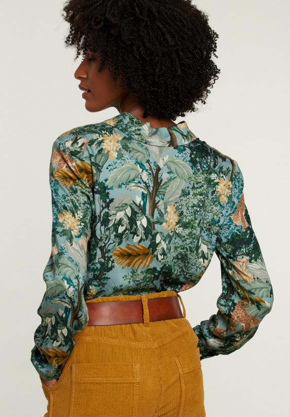 River Woods Multi Viscose Blouse Met Knopen