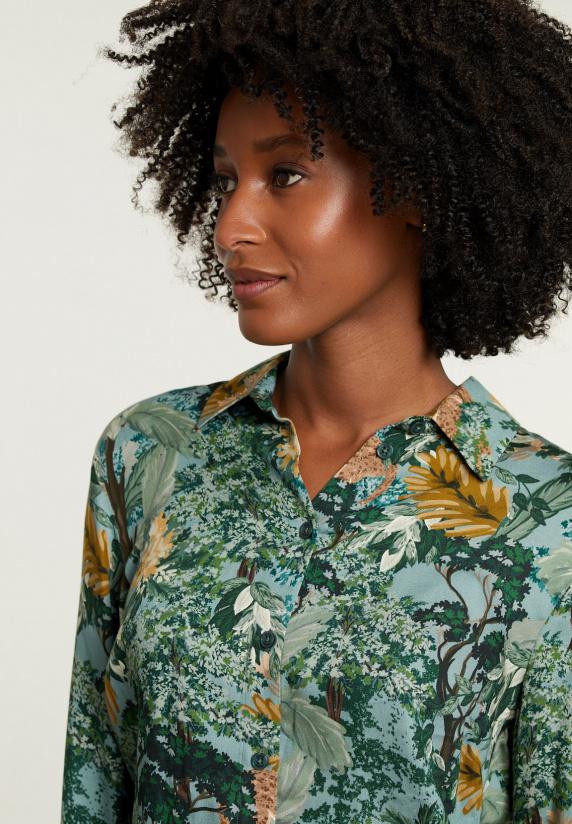 River Woods Multi Viscose Blouse Met Knopen