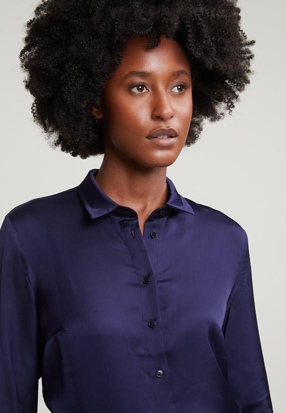 River Woods Navy Klassieke Blouse