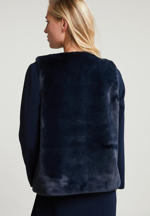 River Woods Navy Korte Mouwloze Mantel