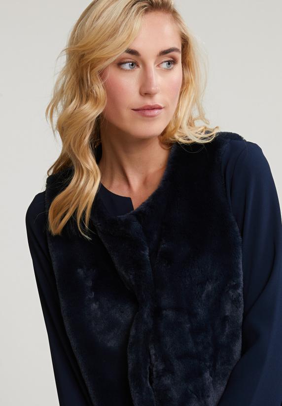 River Woods Navy Korte Mouwloze Mantel