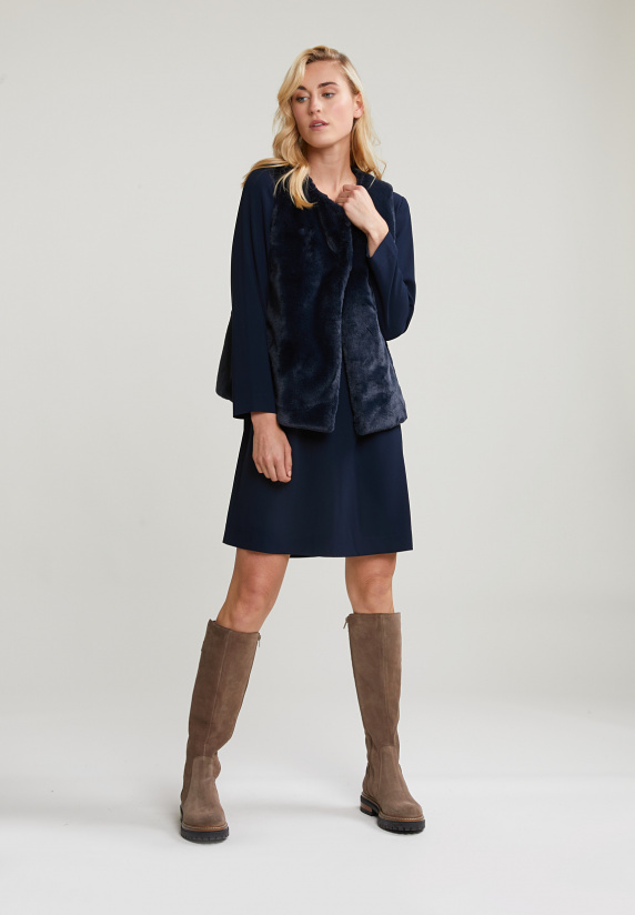 River Woods Navy Korte Mouwloze Mantel