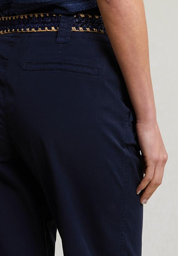 River Woods Navy Lange Broek Opgestikte Zak