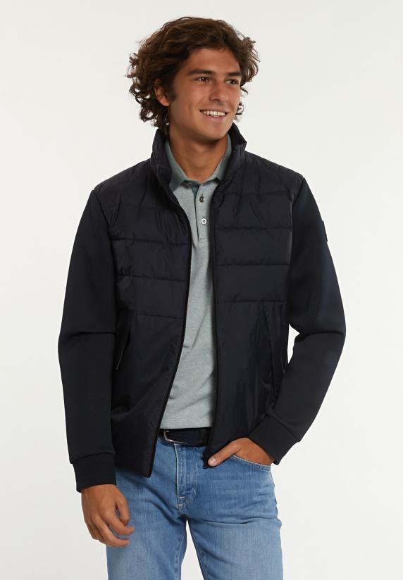 river woods Neopreen gewatteerde jas met kap navy