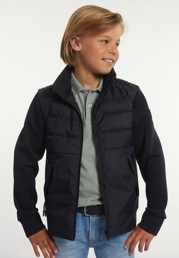 river woods Neopreen gewatteerde jas met kap navy