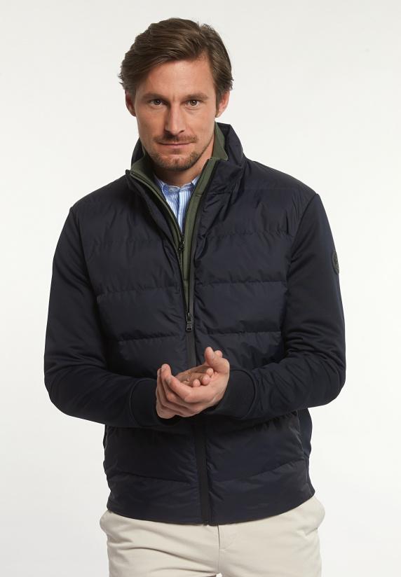 river woods Neopreen gewatteerde jas met kap navy