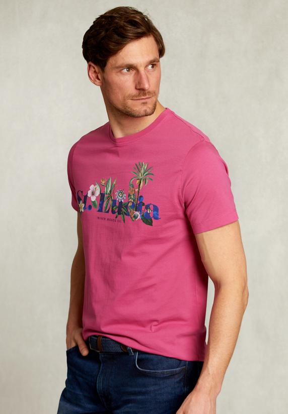 river woods Normal fit basic T-shirt amaranth