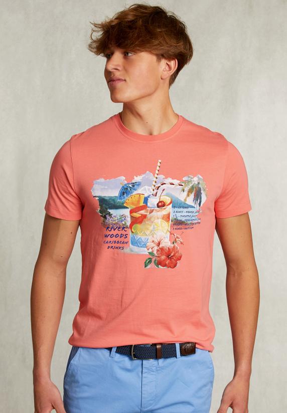 river woods Normal fit basic T-shirt bellini