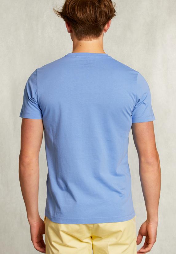 River Woods Normal Fit Basic T-shirt Blauw
