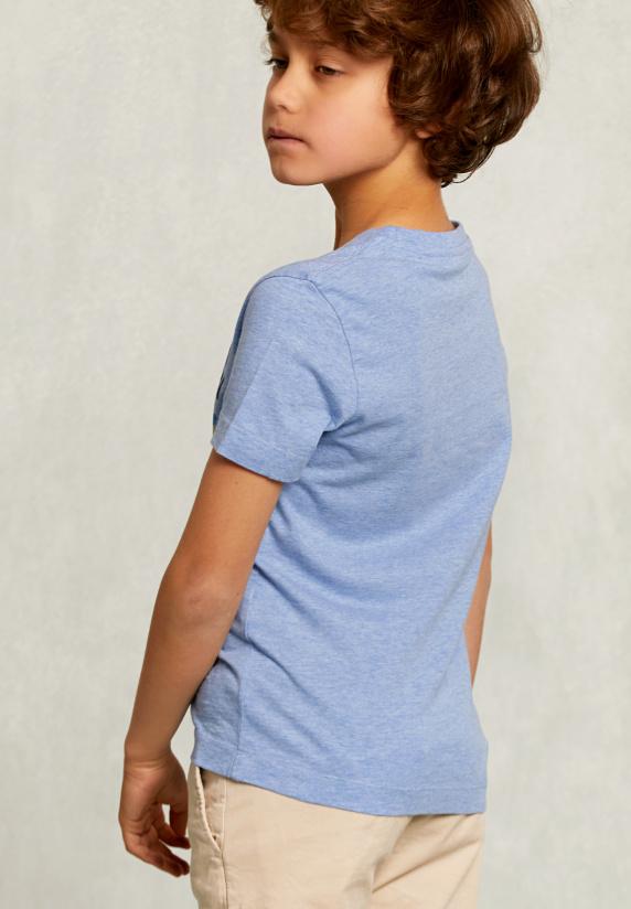 River Woods Normal Fit Basic T-shirt Blue Gin