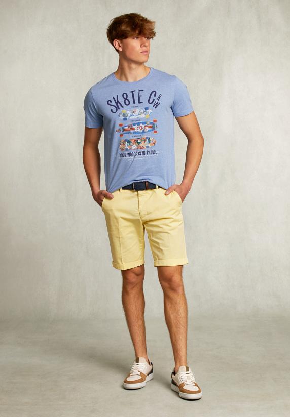 River Woods Normal Fit Basic T-shirt Blue Gin Mix