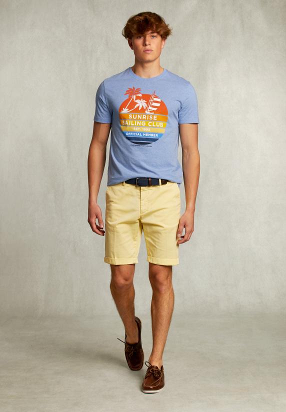 River Woods Normal Fit Basic T-shirt Blue Gin Mix
