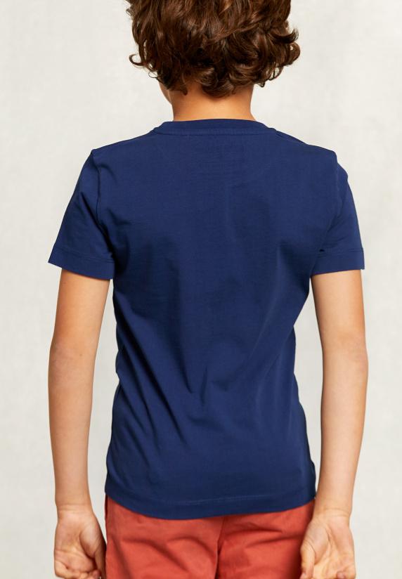 River Woods Normal Fit Basic T-shirt Blue Oxford