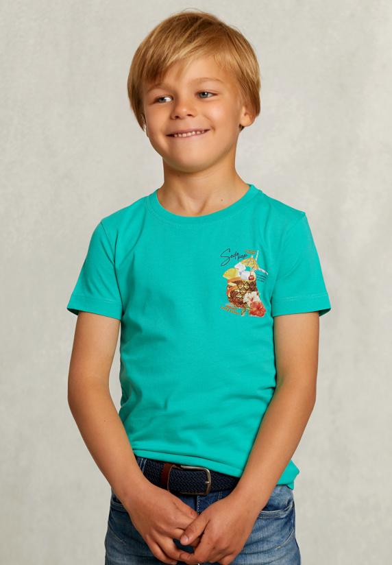 River Woods Normal Fit Basic T-shirt Citrus Groen