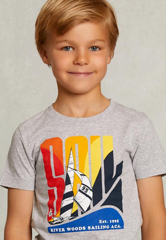 River Woods Normal Fit Basic T-shirt Dk Oyster Mix