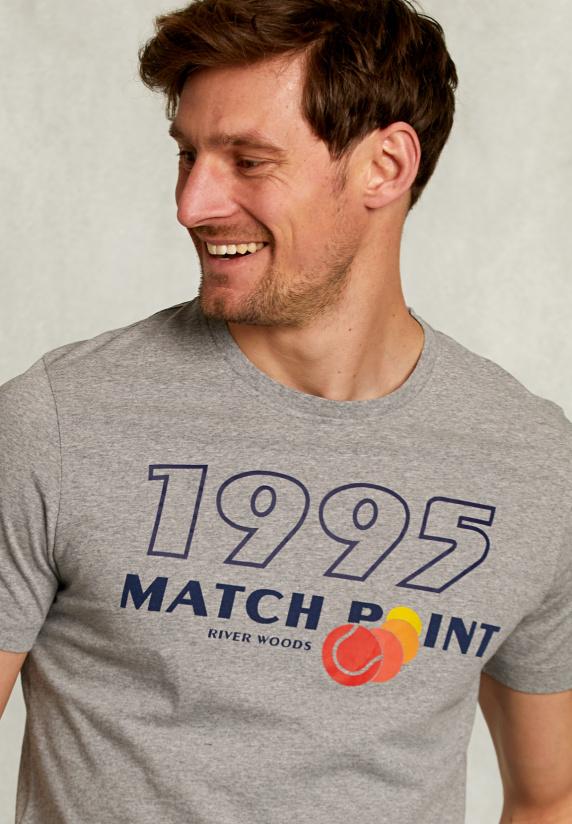 River Woods Normal Fit Basic T-shirt Grey Mix