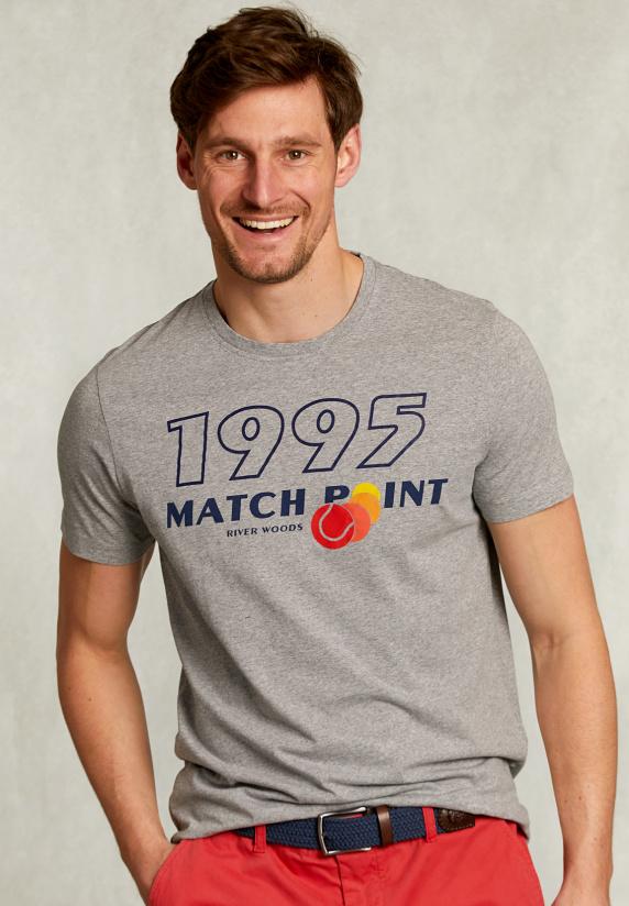 River Woods Normal Fit Basic T-shirt Grey Mix