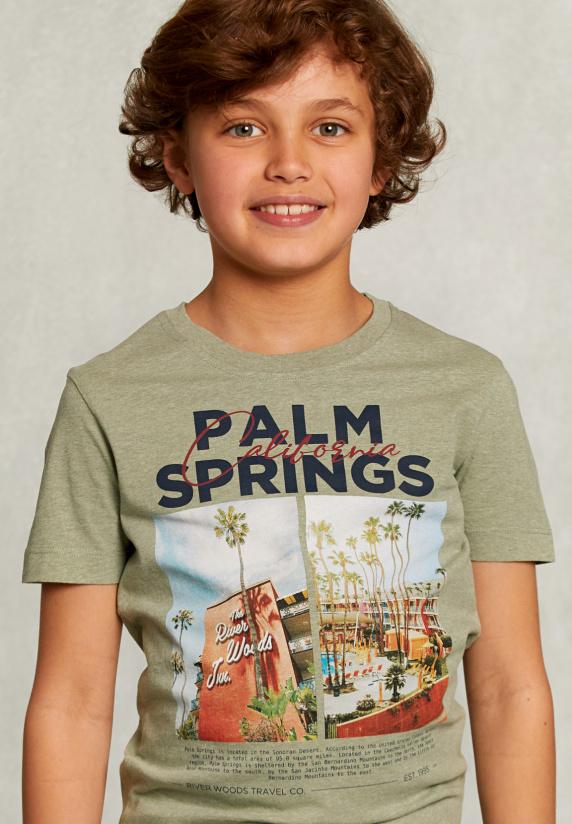 River Woods Normal Fit Basic T-shirt Herb