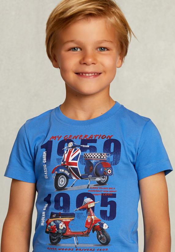 River Woods Normal Fit Basic T-shirt Ocean