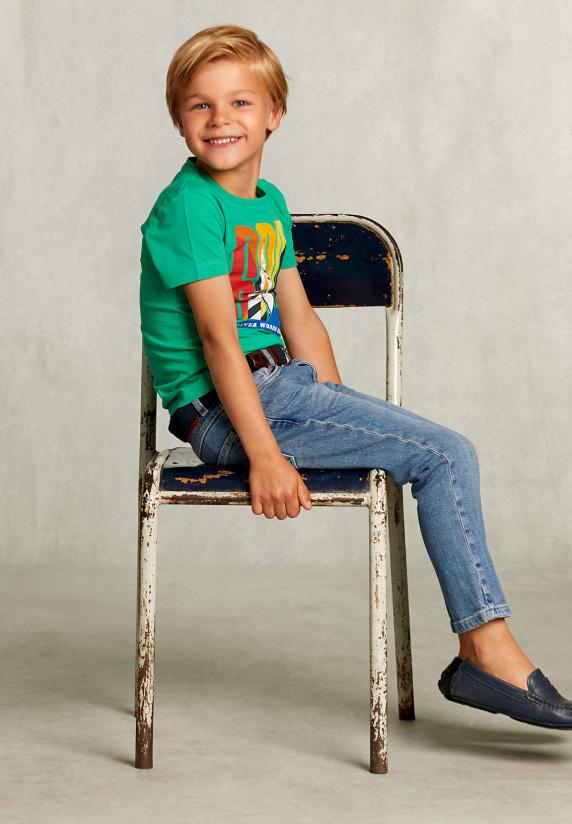 River Woods Normal Fit Basic T-shirt Papaya