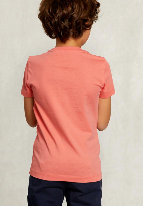 River Woods Normal Fit Basic T-shirt Pink Bellini